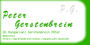 peter gerstenbrein business card