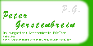 peter gerstenbrein business card